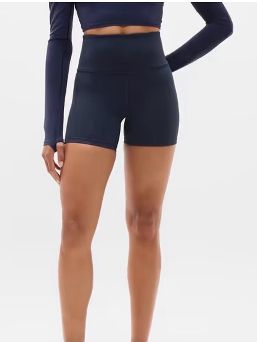 Athleta Elation Ultra High Rise 7" Short Medium Navy